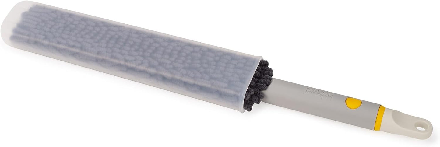 Joseph Joseph CleanTech 2-in-1 Tile and Tub Scrubber and Grout Cleaning Brush with V-Shaped Bristles