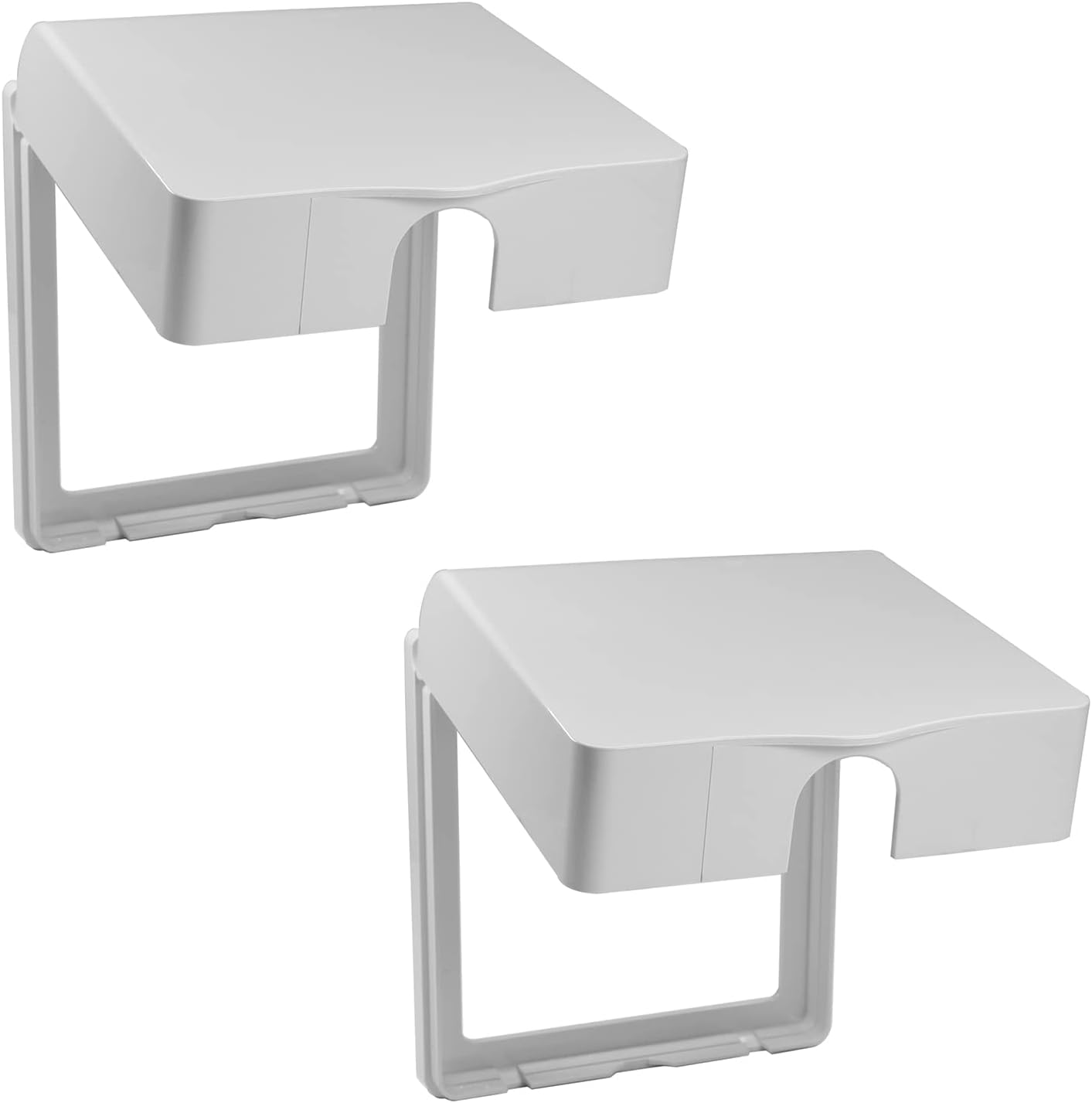 Fielect 2Pcs Weatherproof in Use Outlet Cover Plug Receptacle Protector for Retrofit Siding Construction Transparent 118 Type 210x100x47mm