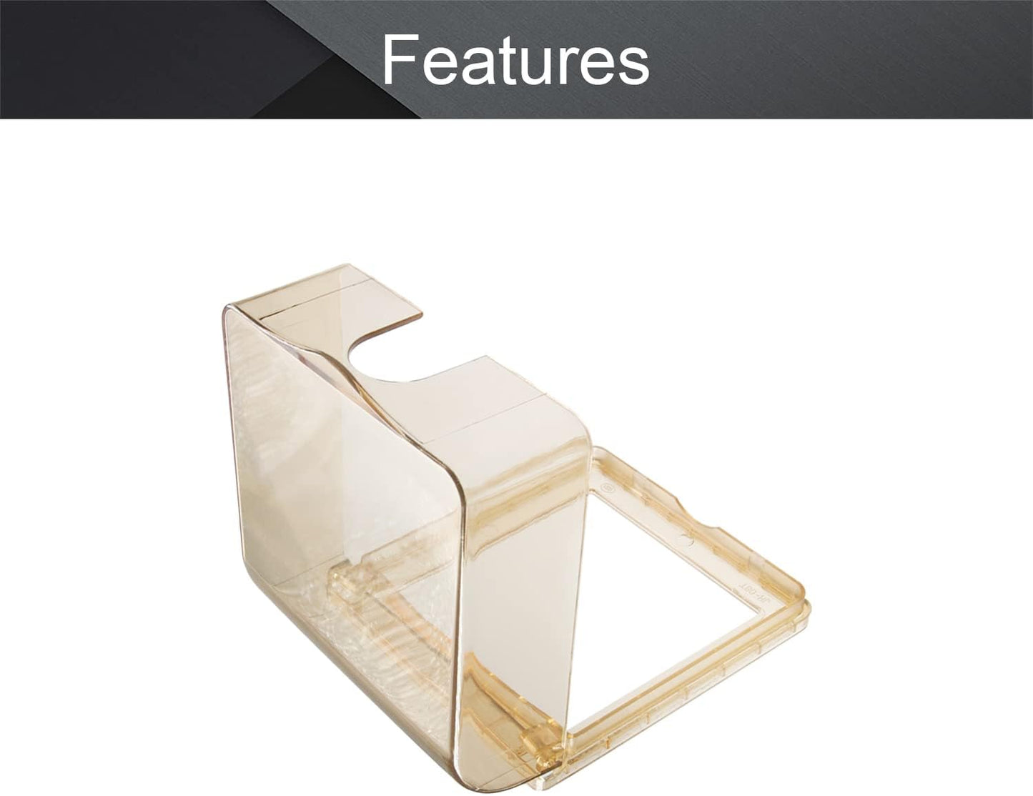 Fielect 2Pcs Weatherproof in Use Outlet Cover Plug Receptacle Protector for Retrofit Siding Construction Transparent 118 Type 210x100x47mm