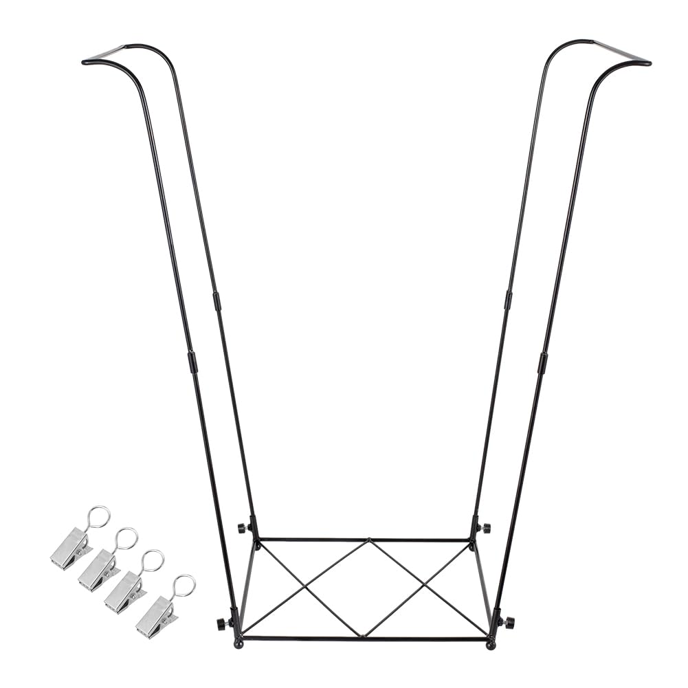 Trash Bag Holder, Garbage Bag Holder, Metal Leaf Bag Holder Stand | Portable Trash Bag Holder for 30-45 Gallon for Lawn, Yard, Camping, Outdoor, S-Shape Base