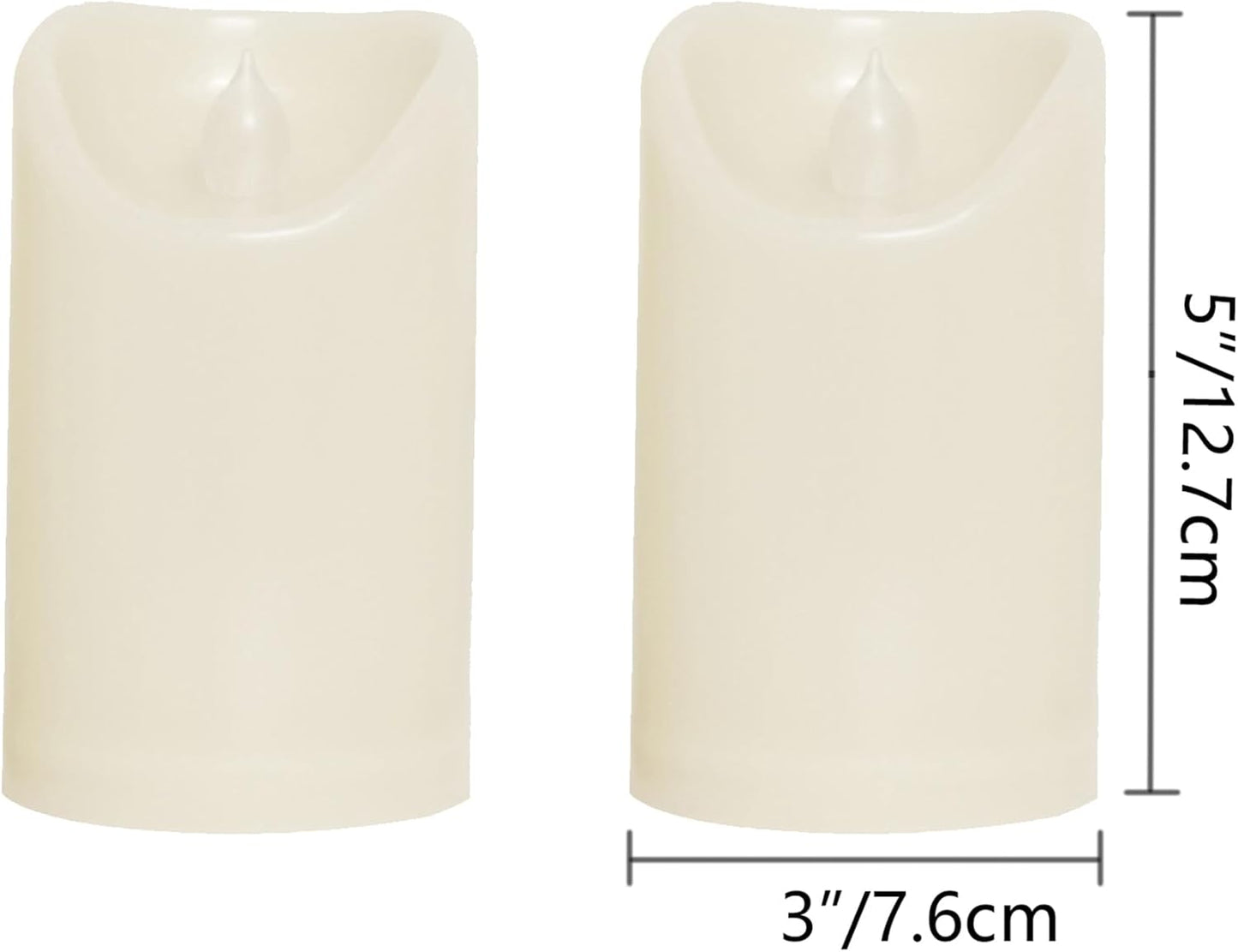 CANDLE CHOICE Waterproof Outdoor Battery Operated Flameless Candles with Remote Timer Plastic Flickering Fake Electric LED Pillars for Lantern Garden Wedding Christmas Decorations 3x4 Inches 3 PCS