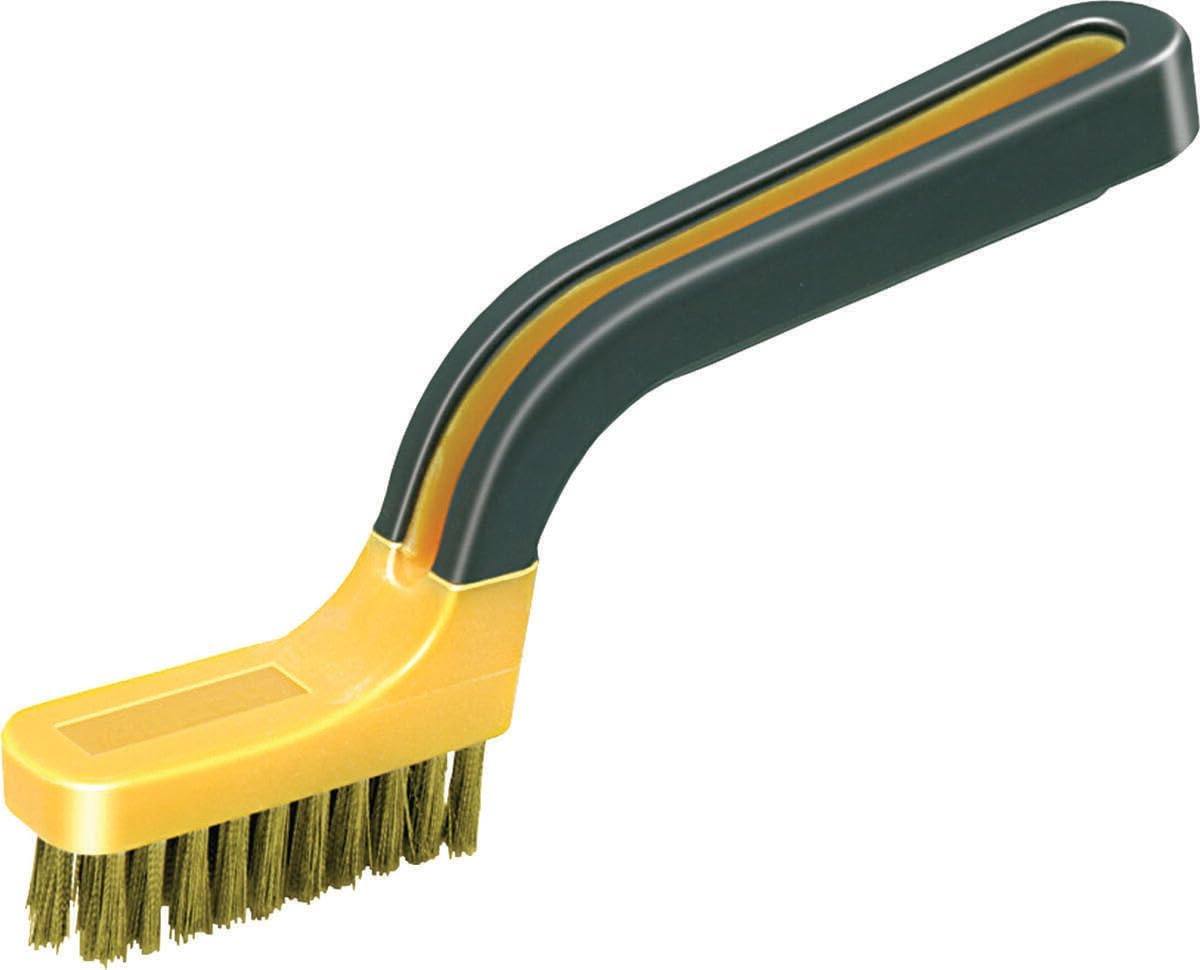 ALLWAY GB Narrow Nylon Stripper & Grout Brush | Soft-Grip Handle, Ideal for Tile and Grout