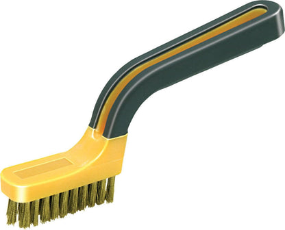 ALLWAY GB Narrow Nylon Stripper & Grout Brush | Soft-Grip Handle, Ideal for Tile and Grout