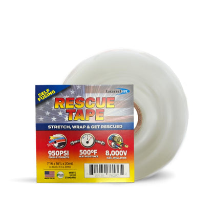 Bond It Rescue Tape, Self-Fusing Silicone for Emergency Plumbing, Pipe & Hose Repair, Electrical Insulation, Waterproof, 950 PSI, Made in USA, 1" x 12', Red