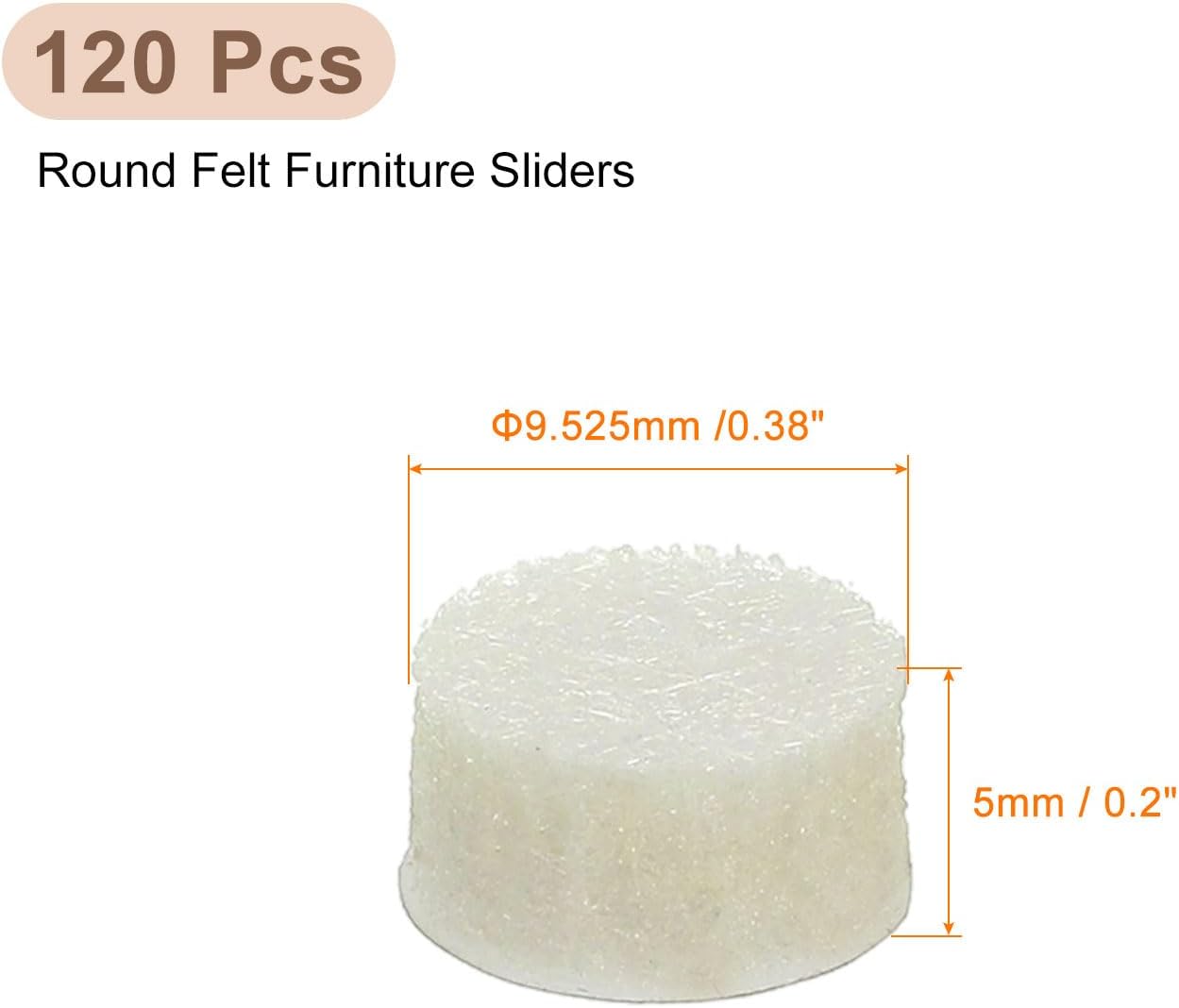 uxcell Furniture Pads, 50Pcs 1.25" - Round Self Adhesive Felt Furniture Pads, Floor Protectors for Furniture Feet Chairs Legs Hardwood Floors (Beige)