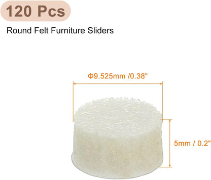 uxcell Furniture Pads, 50Pcs 1.25" - Round Self Adhesive Felt Furniture Pads, Floor Protectors for Furniture Feet Chairs Legs Hardwood Floors (Beige)