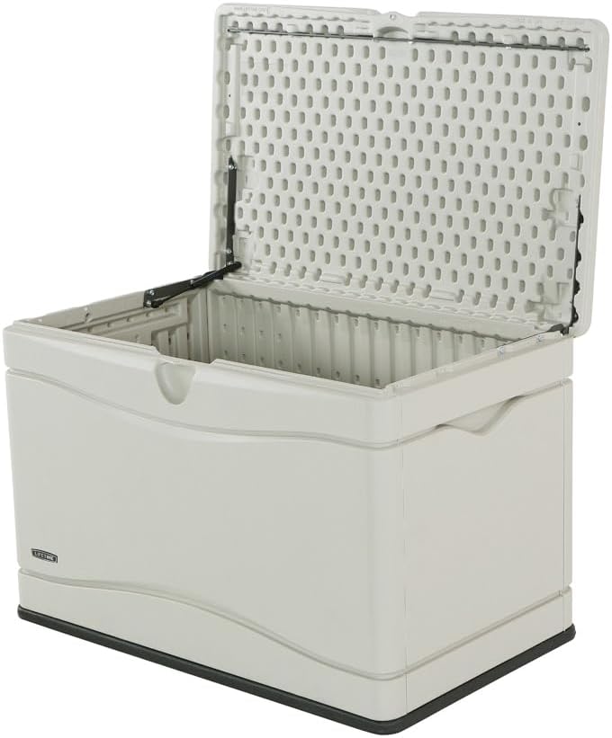 LIFETIME 60012 Extra Large Deck Box, 130 Gallon, Desert Sand/Brown