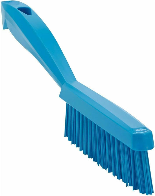 Vikan 13/16 in W Scrub Brush, Stiff, 11 51/64 in L Handle, 5 51/64 in L Brush, Blue, Plastic 41953-1 Each