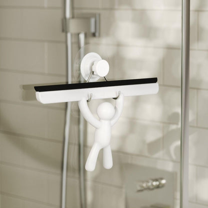 Umbra Buddy Bathroom Squeegee for Shower, Mirror, Window - Adhesive Storage Hook Included