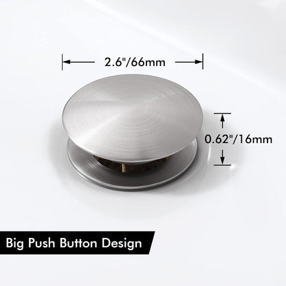 KES Bathroom Sink Drain with Overflow, All Metal Pop Up Drain for Bathroom Sink Stopper with Brass Strainer Basket Hair Catcher Anti Clog Rustproof 18/8 Stainless Steel Matte Black, S2018A-BK