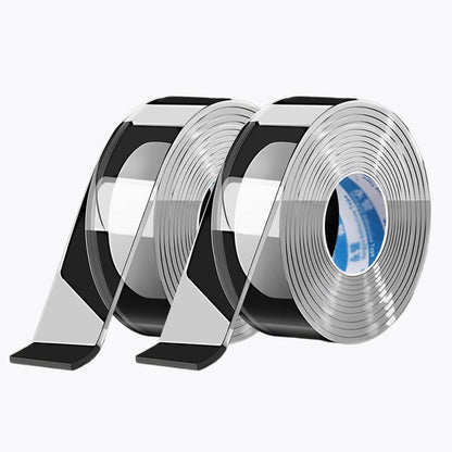 Extra Wide Nano Double Sided Tape - Removable Washable Adhesive for Walls, Home, Tiles, Glass, Mirror - No Residue Heavy Duty Sticky Tape (3 Roll) (0.8 in + 1.2 in)