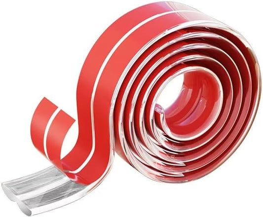 Clear Furniture Edge Protector Strip, Flexible Corner Guards, 0.6 Inch Wide, 39-196 Inch Length, Adhesive-Free Table Protection (118 inches.)