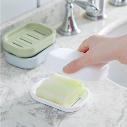 3 Pack Bamboo Wood Soap Dish Bar Soap Holder with Self Draining Tray Natural Waterfall Drain Soap Saver for Shower Bathroom Kitchen