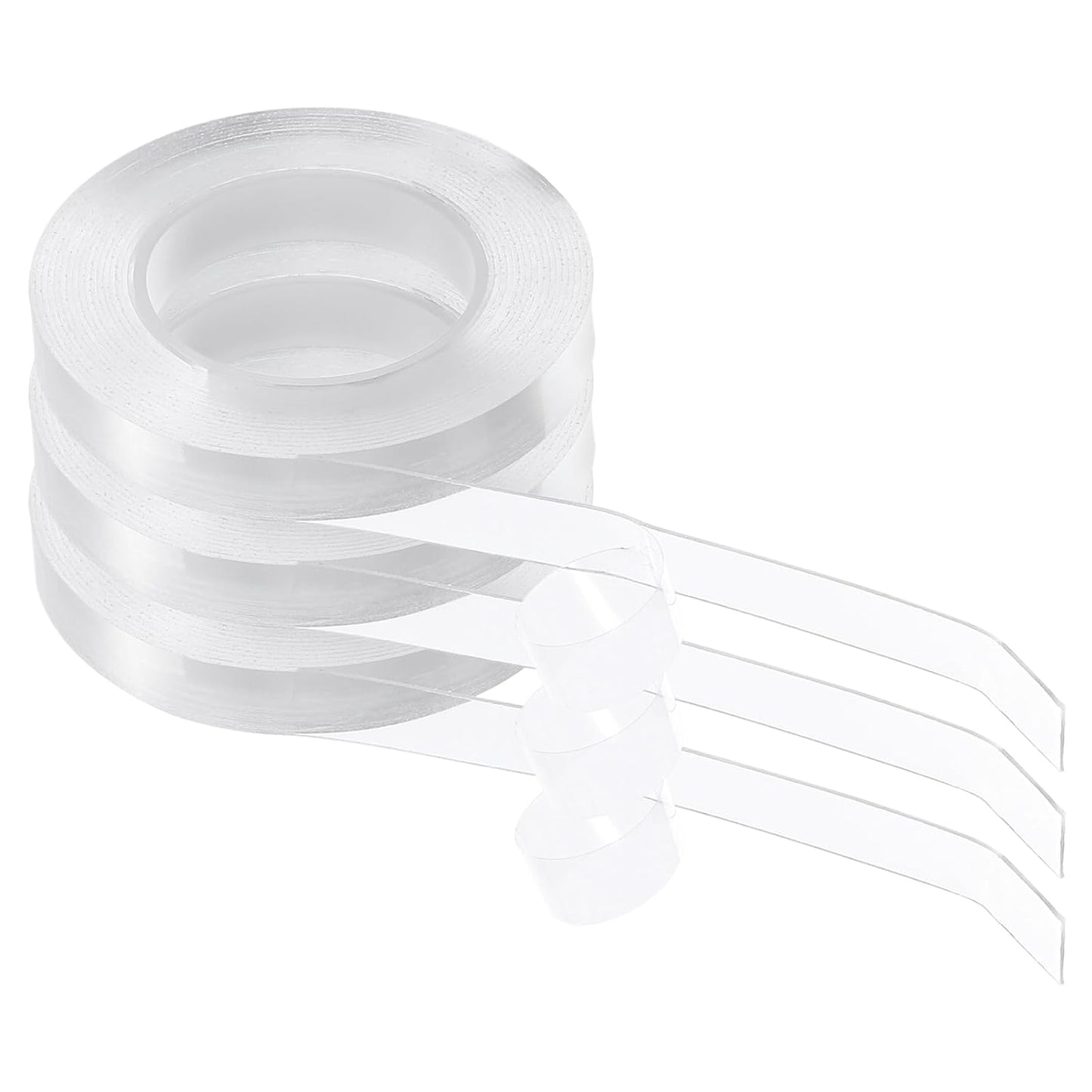 3pcs Double Sided Nano Tape 10FT x 0.4" x 0.04" Multipurpose Removable Clear Mounting Tape Washable Waterproof Picture Hanging Adhesive Strips for Walls Carpets Posters Decor