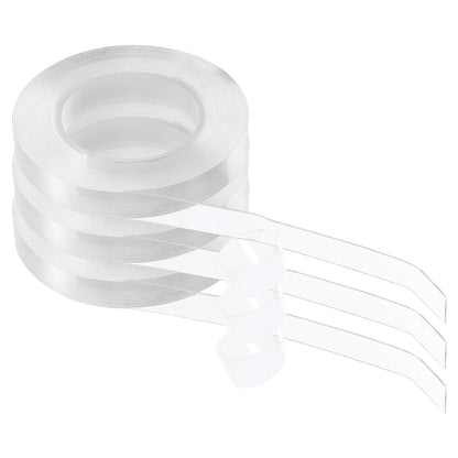 3pcs Double Sided Nano Tape 10FT x 0.4" x 0.04" Multipurpose Removable Clear Mounting Tape Washable Waterproof Picture Hanging Adhesive Strips for Walls Carpets Posters Decor