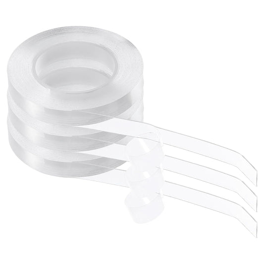 3pcs Double Sided Nano Tape 10FT x 0.4" x 0.04" Multipurpose Removable Clear Mounting Tape Washable Waterproof Picture Hanging Adhesive Strips for Walls Carpets Posters Decor