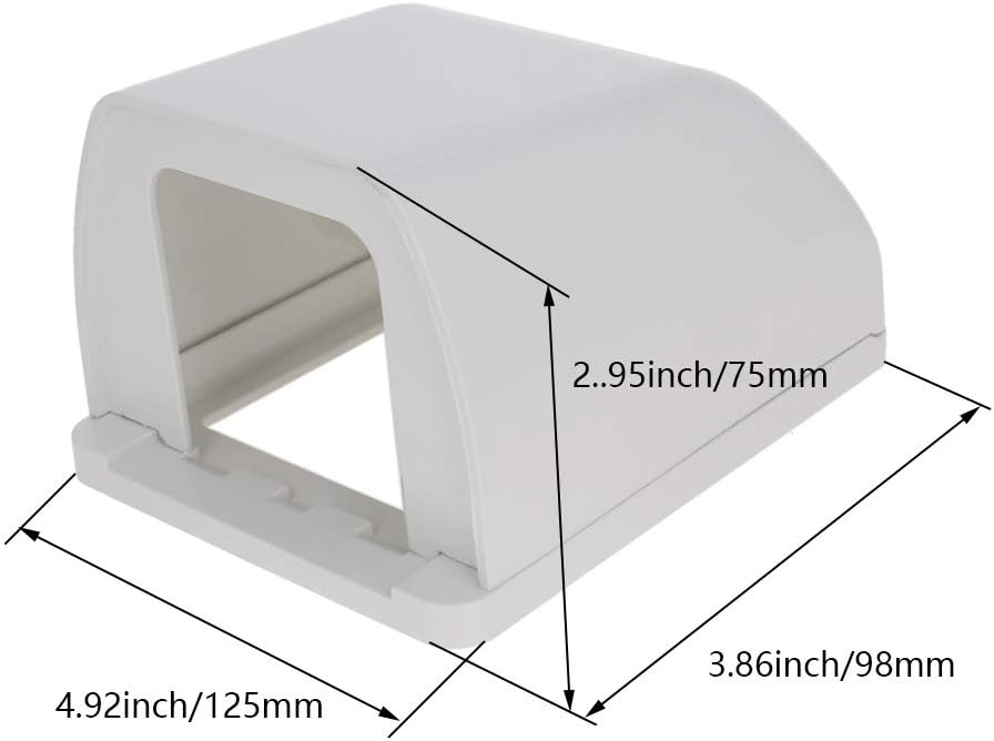 Fielect 2Pcs Weatherproof in Use Outlet Cover Plug Receptacle Protector for Retrofit Siding Construction Transparent 118 Type 210x100x47mm