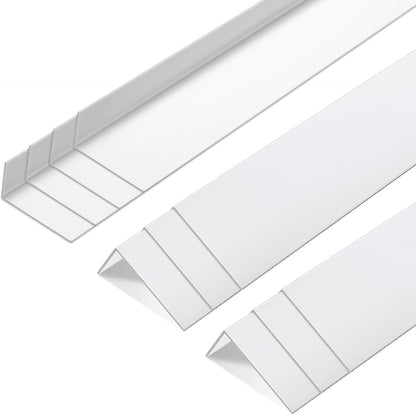 Sasylvia 10 Pcs Wall Corner Protector Guards, Vinyl 3/4 x 48 Inches Corner Trim Molding, Avoid Scratching Scuffs, Ease Install and Cleaning for Door Countertop Furniture Cabinet Protection, Clear