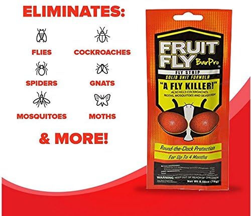 Fruit Fly BarPro – 4 Month Protection Against Flies, Cockroaches, Mosquitos & Other Pests – Non-Toxic & Portable for Indoor & Outdoor Use