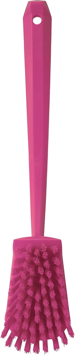 Vikan-41863 Long Handle Brush, 16"L, Stiff - Blue