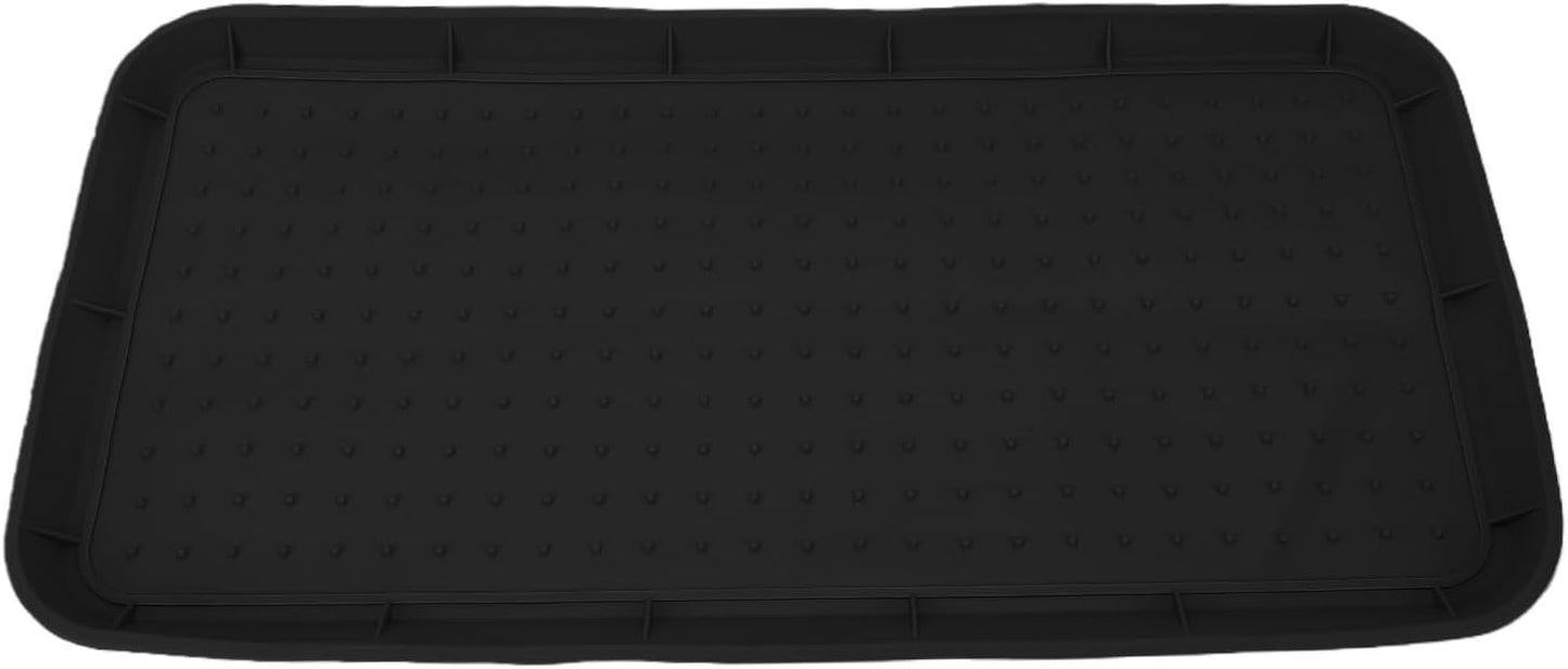 Pomya Heavy Duty Silicone Boot Mat | Shoe Tray with Raised Lip for Entryway, Mudroom, Porch, Patio (Gray)