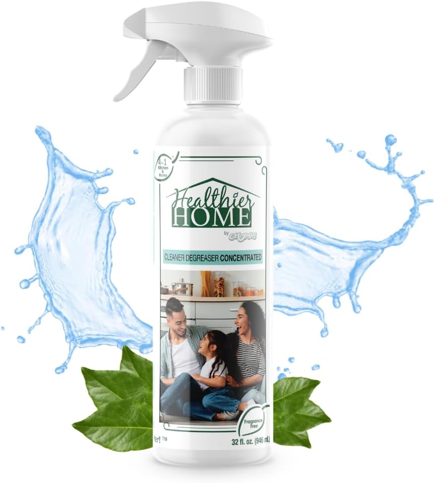 Chomp! Cleaner Degreaser Concentrated Refill: Healthier Home's Kitchen & Home Multi Purpose Degreasing Deodorizer & Stain Remover for, Kitchens, Appliances, Stoves, Ovens, Counters, Floors, Autos 1 G
