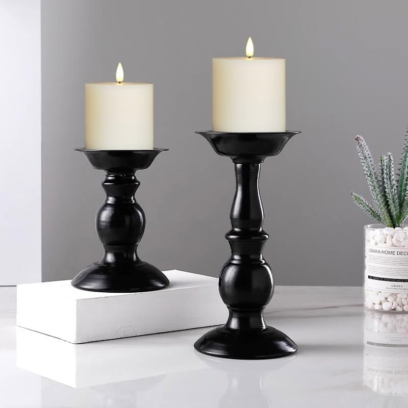 volnyus Flameless Candles Set of 3 (3x3 inch) Flickering LED Real Wax Candles Battery Operated with Remote Control Timers for Fireplace Bedroom Livingroom Party Dimmable Ivory Pillars Flat top