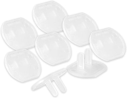 Power Gear Child Safety Electrical Outlet Covers, Tamper‑Resistant Plug Protectors for Standard Wall Outlets, Baby‑Proof & Child‑Proof Safety Caps, Clear, 60 Pack, 54615