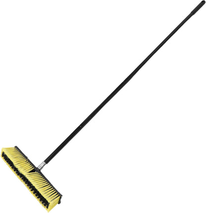 Heavy Duty Outdoor Push Broom with Long Handle for Concrete and Floor Cleaning, Pp Bristles for Large Surface Cleaning, for Street, Patio, Driveway, and Garage Use