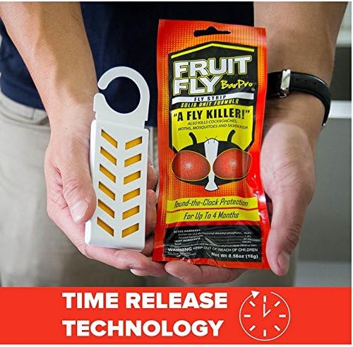 Fruit Fly BarPro – 4 Month Protection Against Flies, Cockroaches, Mosquitos & Other Pests – Non-Toxic & Portable for Indoor & Outdoor Use