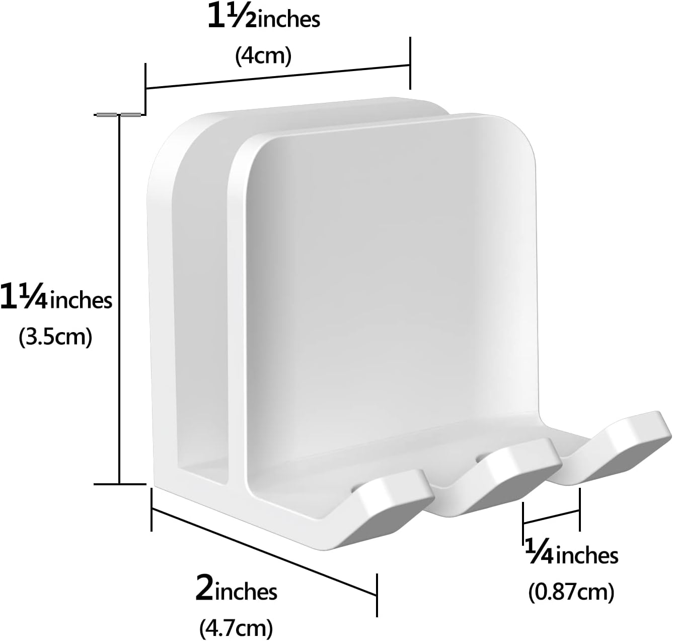 2 PCS Self-Adhesive Toothbrush Holders Wall Mounted, Water Proof Toothbrush Hook, 3 in 1 with Toothbrush Hanger Toothpaste Holder and Gargle Cup Holder for Bathroom Shower (White)