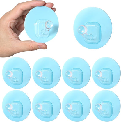 Uten Adhesive Hooks for Hanging 10 Pack, Heavy Duty Wall Hooks 11 lbs, Self Adhesive Waterproof Sticky Robe Towel Hooks for Home, Bathroom, Kitchen, Outdoor