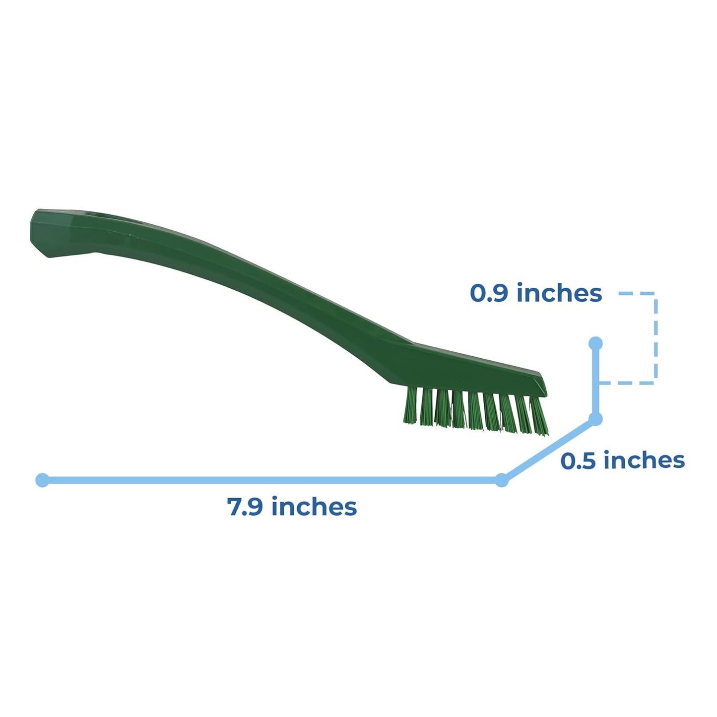 Vikan - 44016 Detail Brush, Multifunctional, Slip-Resistant Cleaning Tool, Extra Stiff Polypropylene & Polyester Bristle, 8 Inch, Yellow