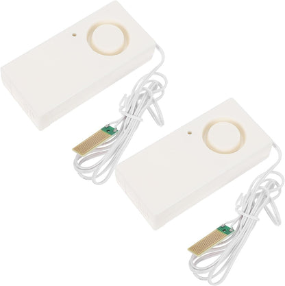 Toddmomy 2pcs Water Leak Detector Alarm - 110db Audible Floor Water Sensor Alarm - Automatic Leak Detection - Sink Overflow Alert for Basement Apartment