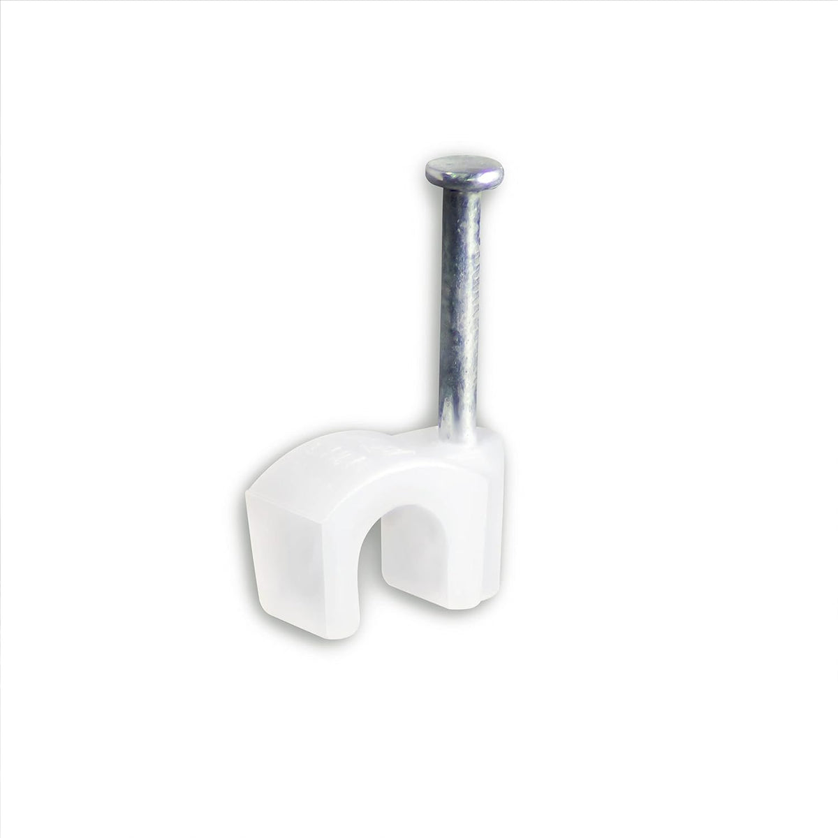 SatelliteSale Single Screw White Clips for Ethernet Internet Telephone Cable TV Wire Cable Management 100 Pcs