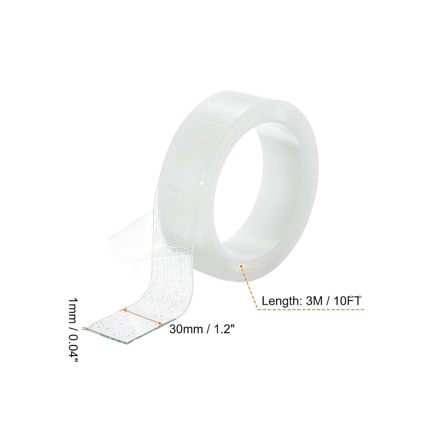 HARFINGTON Double Sided Nano Tape 16.4FT x 1.2" x 0.04" Multipurpose Removable Clear Mounting Tape Washable Waterproof Picture Hanging Adhesive Strips for Walls Carpets Posters