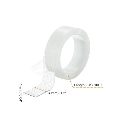 HARFINGTON Double Sided Nano Tape 16.4FT x 1.2" x 0.04" Multipurpose Removable Clear Mounting Tape Washable Waterproof Picture Hanging Adhesive Strips for Walls Carpets Posters