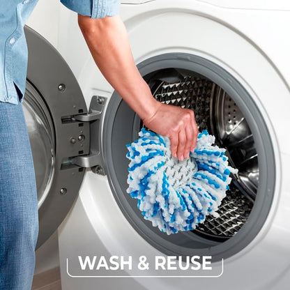 O-Cedar EasyWring RinseClean Spin Mop Microfiber Refill, 1-Pack, Blue