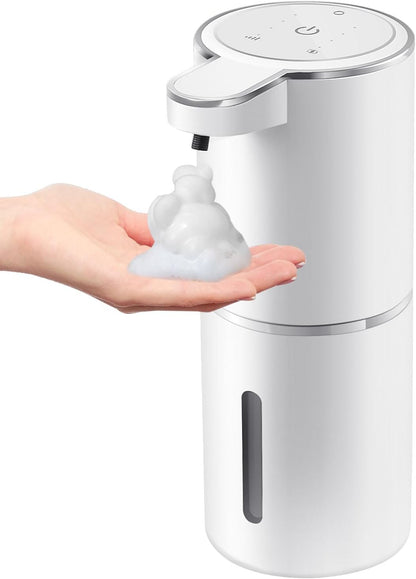Automatic Foaming Soap Dispenser,4-Level Adjustable Foam, Wall Mount,USB Rechargeable,12.8oz/ 380ml,Touchless Hand & Dish Soap Dispenser for Bathroom, Kitchen,Hotel, Restaurant