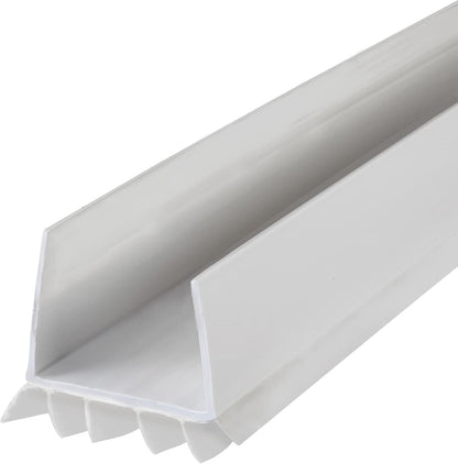 M-D Building Products Vinyl Cinch U-Shape Door Bottom Seal, Slide-On Weatherstripping Draft Stopper, Easy to Install, Fits 36” x 1-3/4” Doors, Fills 3/8”- 3/4” Gaps, 43337, Brown