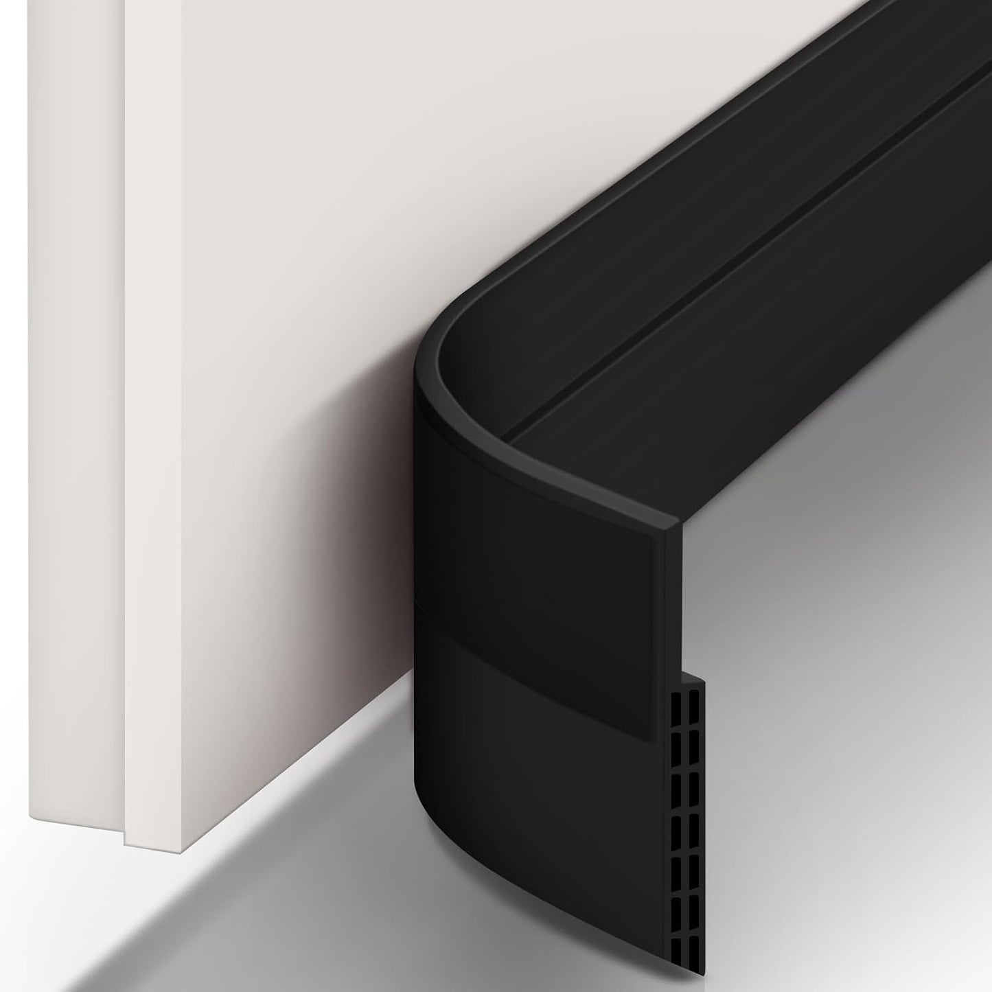 Door Draft Stopper, Ohuhu 39"L x 2"W Silicone Weather Stripping Under Door Seal for Exterior Interior Doors, 1" Widened Strong Adhesive, Soundproof Door Sweep Strip to Block Cold, Noise, Light Pests