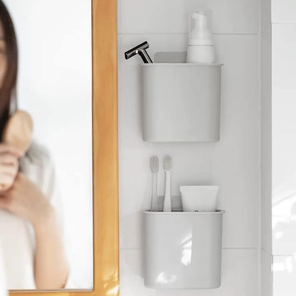 Toothbrush Holders Wall Mounted, Self Adhesive Tooth Brush Holder for Bathroom Electric Toothbrush Toothpaste Razor Bathroom Accessories(Clear)