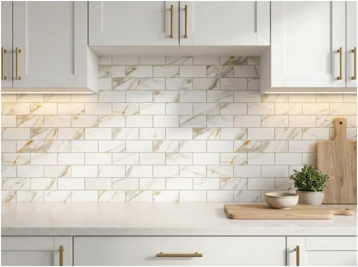 2026 New Upgrade Peel and Stick Backsplash Tile, Peel and Stick 11.34" X 11.57" Wall Tile for Kitchen, Bathroom, Fireplace, Laundry (Beige Ecru, 10 Packs)