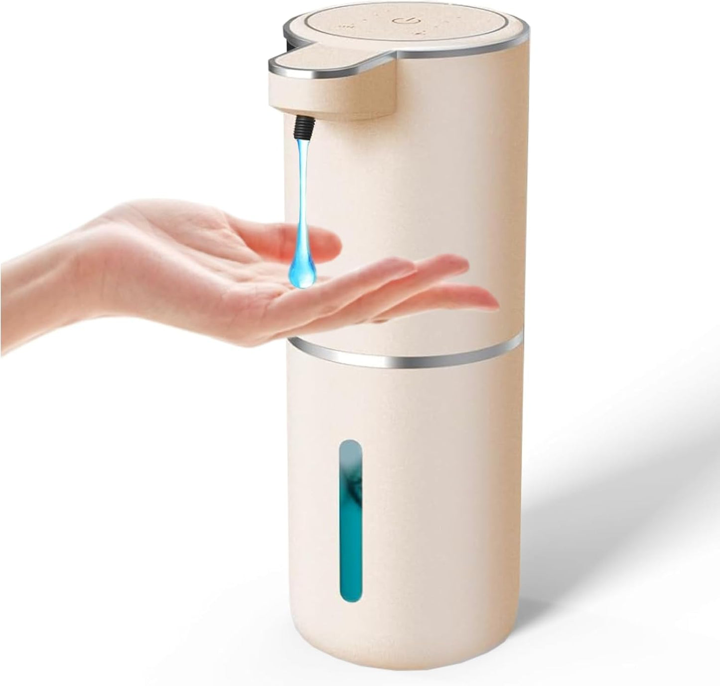Automatic Soap Dispenser – Touchless Foaming Soap Dispenser 400ml USB Rechargeable Dispenser Electric Wall Mounted 4levels Adjustable Foam Soap Dispenser Pump for Bathroom Kitchen(Silver)