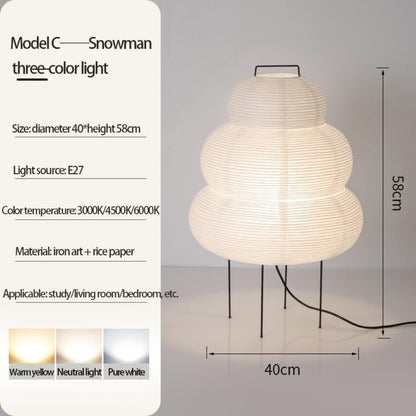 Floor Lamp Modern Dimmable Japanese Rice Paper Lantern Lamp Rice Paper Floor Lamp(A)
