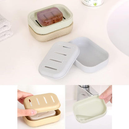 3 Pack Bamboo Wood Soap Dish Bar Soap Holder with Self Draining Tray Natural Waterfall Drain Soap Saver for Shower Bathroom Kitchen
