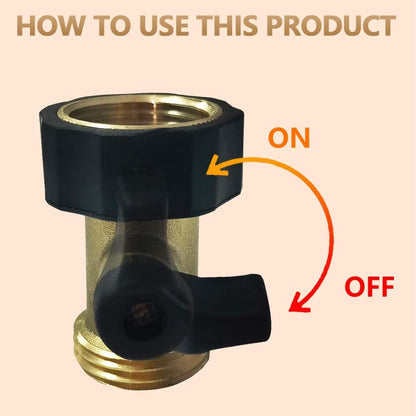 HQMPC Heavy Duty Brass Shut Off Valve Big Flow,Garden Hose Shut Off Valve For Garden Lawn Irrigatiion Garden Hose Connector Big Handle Easy Turn On Off (2PCS) +4 Extra Pressure Washers