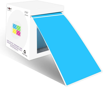 PARLAIM 3 X 5 Inch Rectangle Adhesive Color Coding Stickers,Square Inventory Stickers -250 Per Dispenser Box (Fluorescent Green)