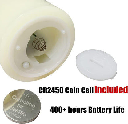 Eywamage Ivory Flameless Votive Candles with Timer Batteries, 2x3 inch Small LED Pillar Candles Flickering Set of 6