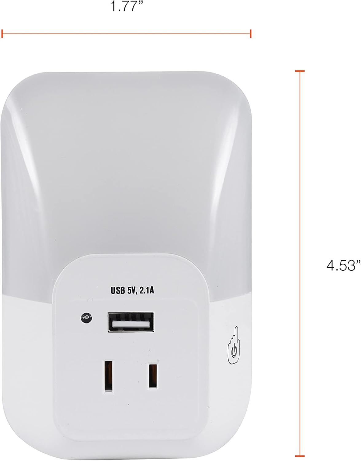 LEDVANCE Sylvania LED Mini Automatic Plug-in Night Light with Sensor, Motion Activated, Dusk to Dawn, Warm White, Plug-in Type - 1 Pack (64988)